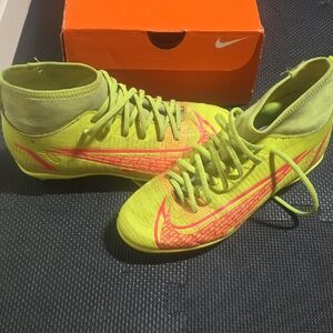 Nike Mercurial Bright Yellow Soccer Cleats with Pink Details